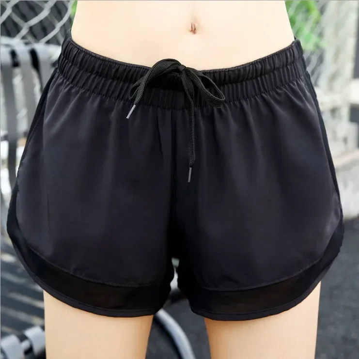 Women's Sporty Mesh Shorts Loose Breathable Running Yoga Fitness Pants Anti-Light Shorts New Model Running Skort