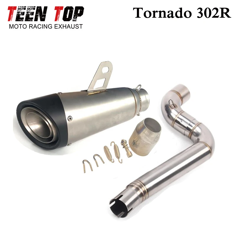 Per Benelli Tornado 302R Scarico Collegamento Centrale 51Mm Silenziatore Di Scarico Moto In Acciaio Inox Escapamento Moto Connect Link Tube