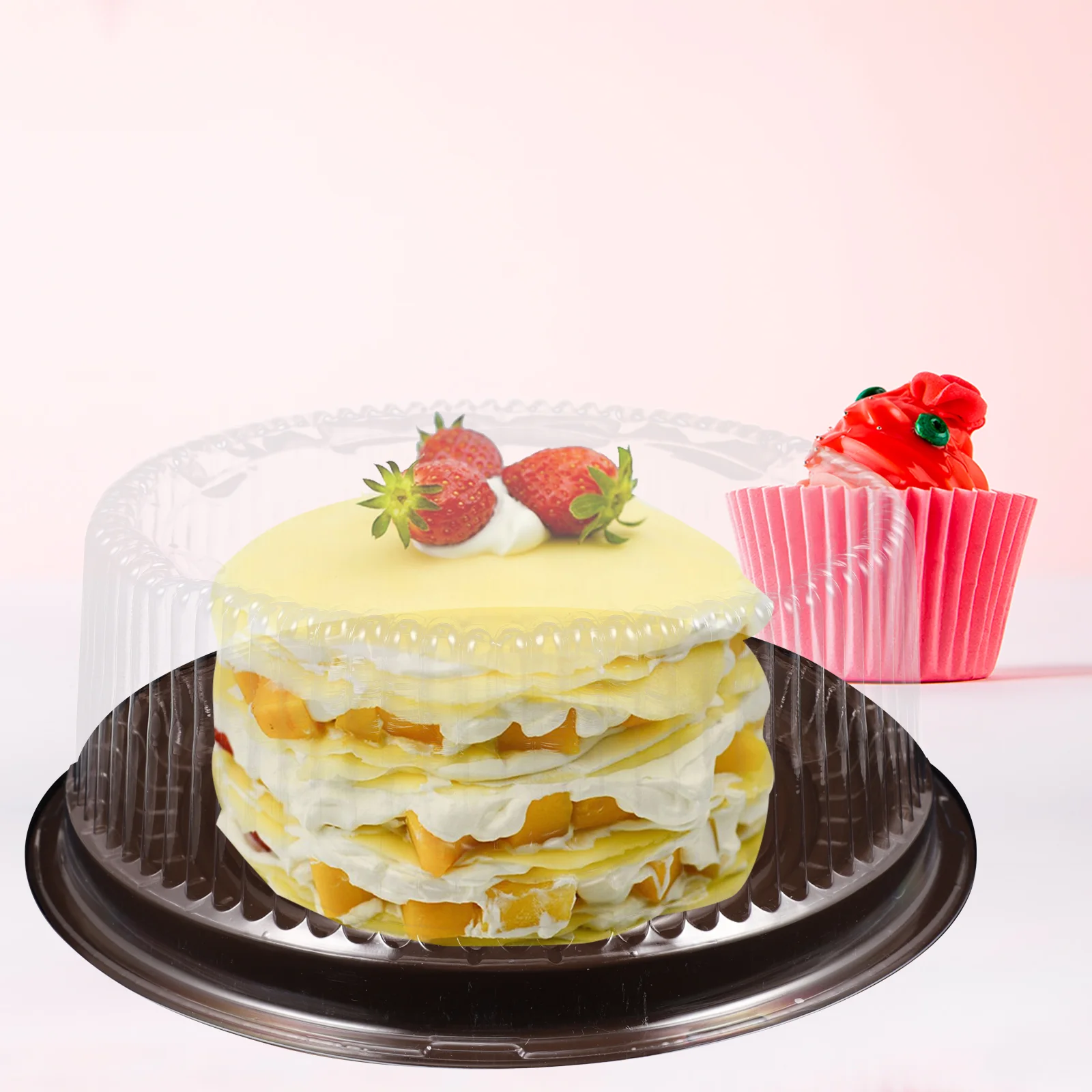 

inch Cake Boxes Containers Carriers with Dome Lids Round Cake Carriers for Transport Clear Cake Packaging small businesses
