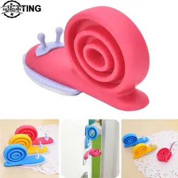 귀여운 달팽이 동물 모양의 실리콘 도어 스토퍼 웨지 홀더, 어린이 안전 가드, 손가락 보호대, 1 개