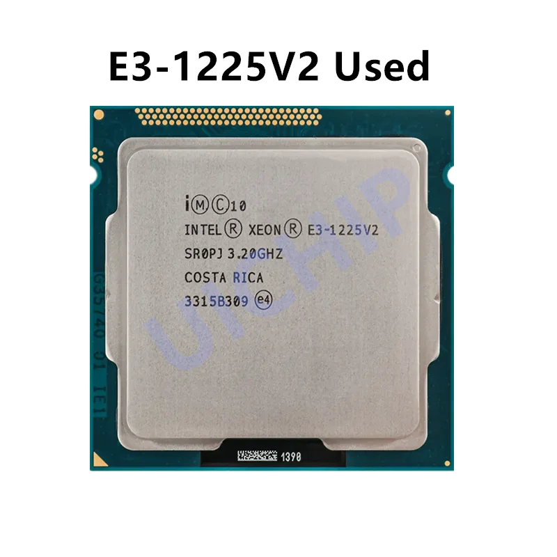 100% Original Xeon E3 1225 v2 Processor E3-1225v2 CPU 3.2 GHz Quad-Core Quad-Thread 8M 77W LGA 1155 For B75 Motherboard