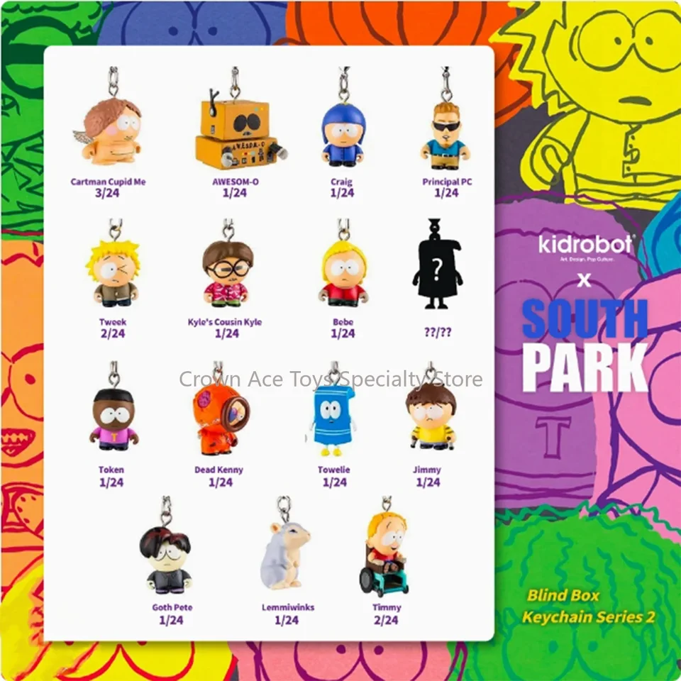 サウスパーク-ブラインドボックスキーホルダー,かわいいアクション