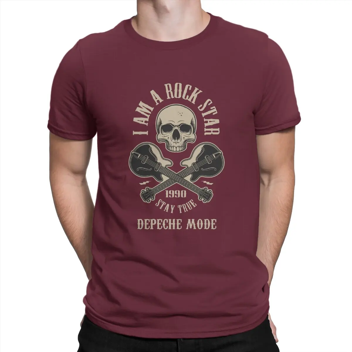 thumbnail image 1 of Camisetas de estrella de rock para hombre, Depeche Cool Mode, ropa de algodón, camiseta de manga corta con cuello redondo, idea de regalo, 1 of 7
