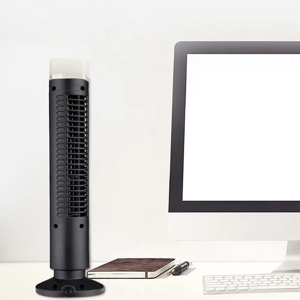 Portable Bladeless Tower Fan with Light