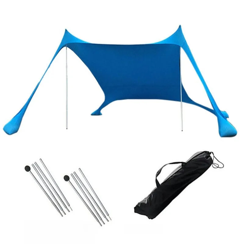 UV Protection Outdoor Beach Canopy Tent Portable Sun Shelter for Seaside Camping Fishing Backyard Picnic Lightweight Shade Shed