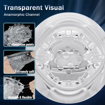 Automatic Male Masturbator Biting Vibrating Oral Blowjob Man Masturbation Pocket Pussy Waterproof Adult Goods Sex Toy for Men