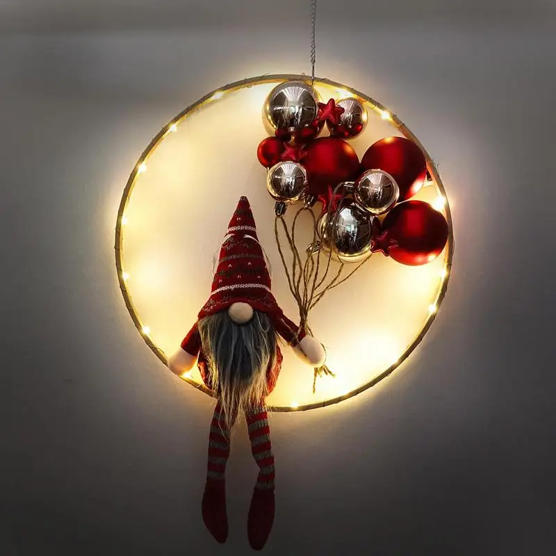 

DIY Christmas Gnomes Cute Faceless Gnomes String Lamp Multifunctional Wall Hanging Ornaments For Christmas Home DecorAccessories