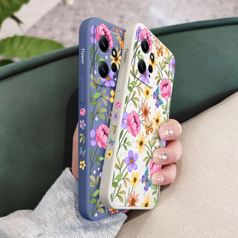 Exquisite Pattern Liquid Silicone Phone Case