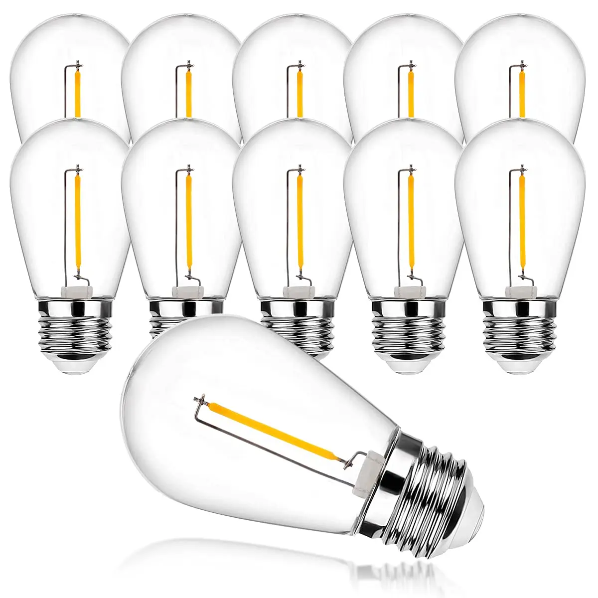 LEDS14ReplacementLightBulbs1WE26E27110V220VShatterproofWarm