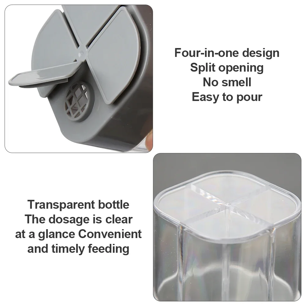 4 in 1 Seasoning Can Plastic Bottle Seasoning Organizer Outdoor Camping Seasoning Container Kitchen Small Tool Set_voghion.com