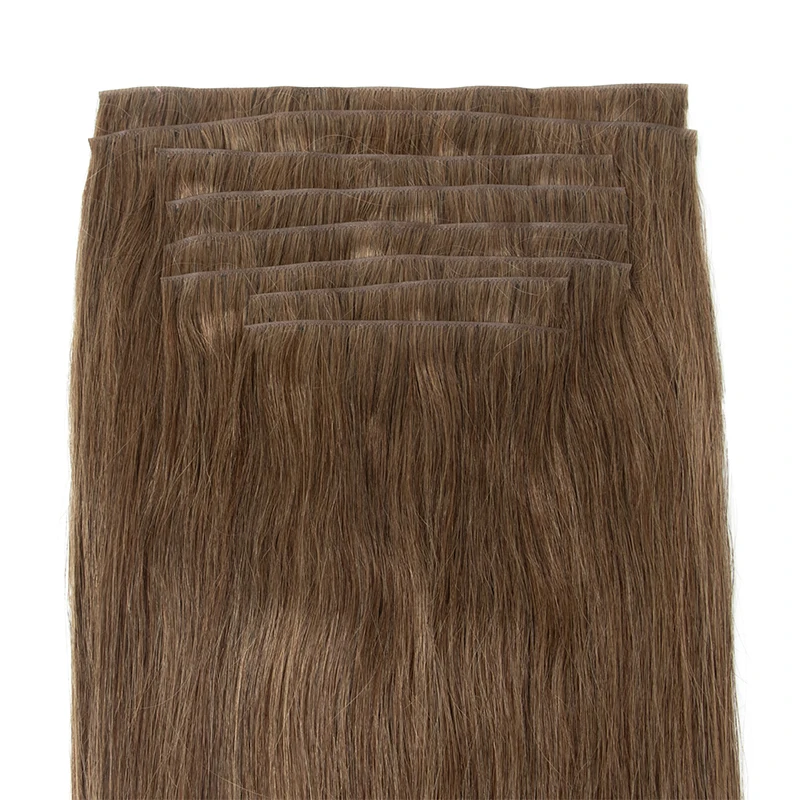 Estensioni dei capelli con clip Capelli umani veri al 100%, estensioni con clip da 12-24 pollici 100-120 g per donne, capelli lisci invisibili - immagine 3