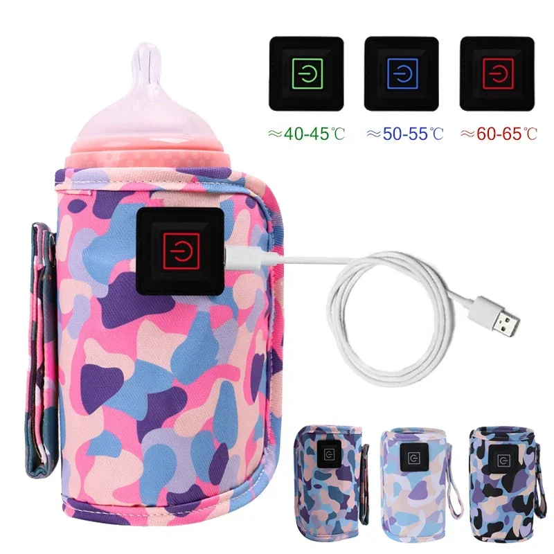 3 Gears Baby Milk Bottle Thermal Bag USB Universal Nursing Bottle Feeding Heater Portable Baby Milk Heat Keeper Traveling bottle warmer milk bottle heater