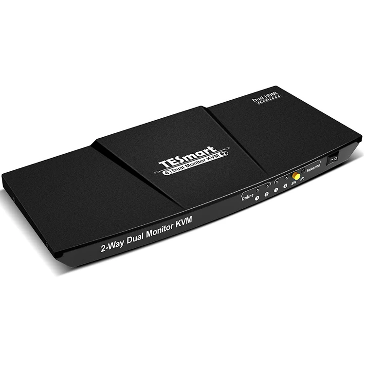 

4K @ 60Hz Поддержка горячего разъема USB 2,0 EDID эмуляторы 4x2 Dual Monitor KVM Switch