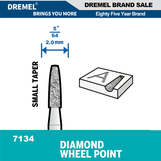 Dremel – 8193 pierres à poncer en oxyde d'aluminium, accessoire cylindrique  pour poncer et affûter les métaux (15.9mm)