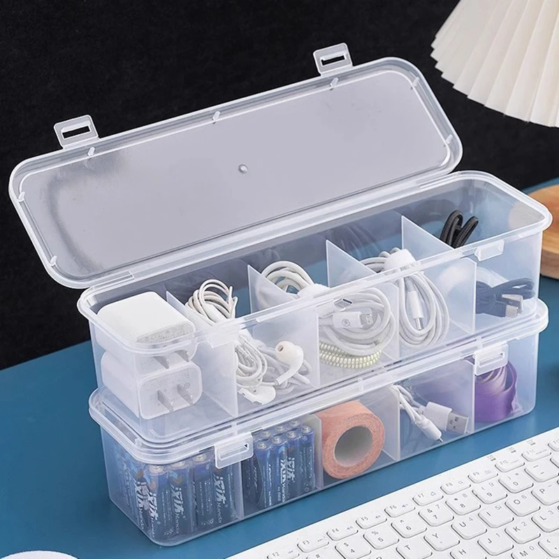 NOWHYX - Paquete de 2 cajas de almacenamiento organizadoras de cables NOWHYX - Paquete de 2 cajas de almacenamiento organizadoras de cables