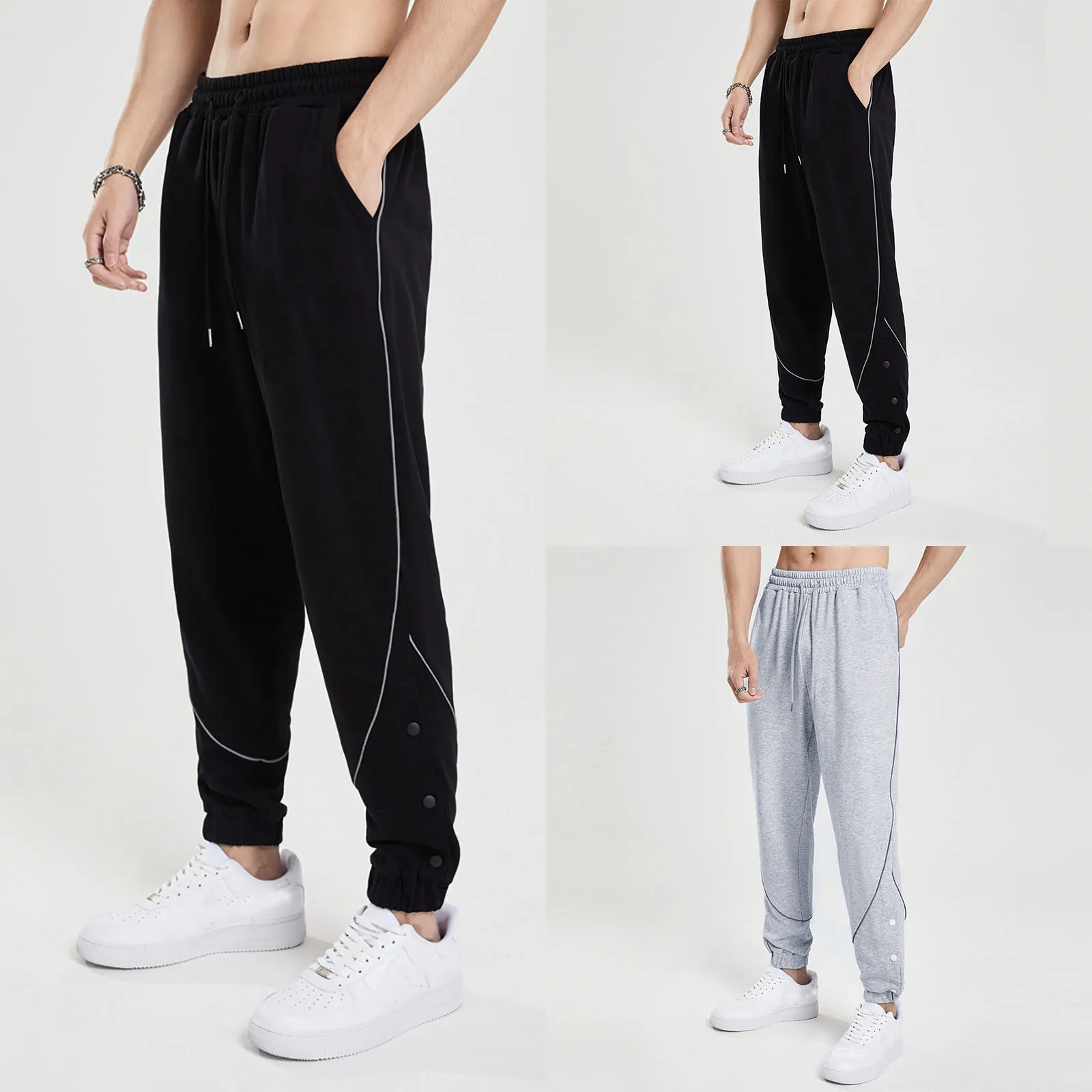 

Men's Sweatpants Spring Autumn Jogging Pants Sporst Long Pants Casual Drawstring Pockets Trousers Oversize Sweatpants For Men