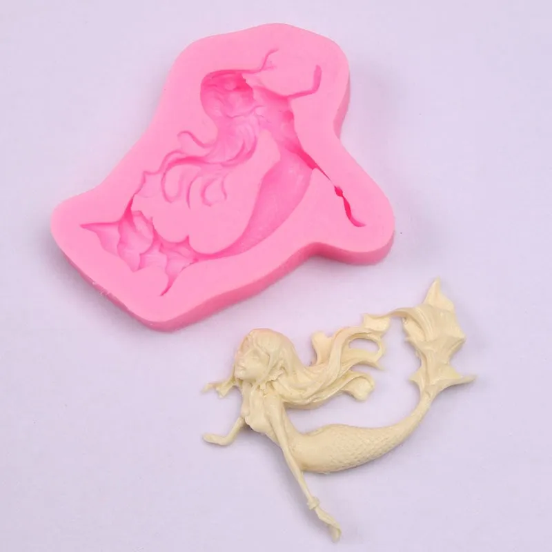 

Силиконовая форма «Русалка морская принцесса» для украшения десертов, кондитерских изделий, печенья, кухонные инструменты для выпечки