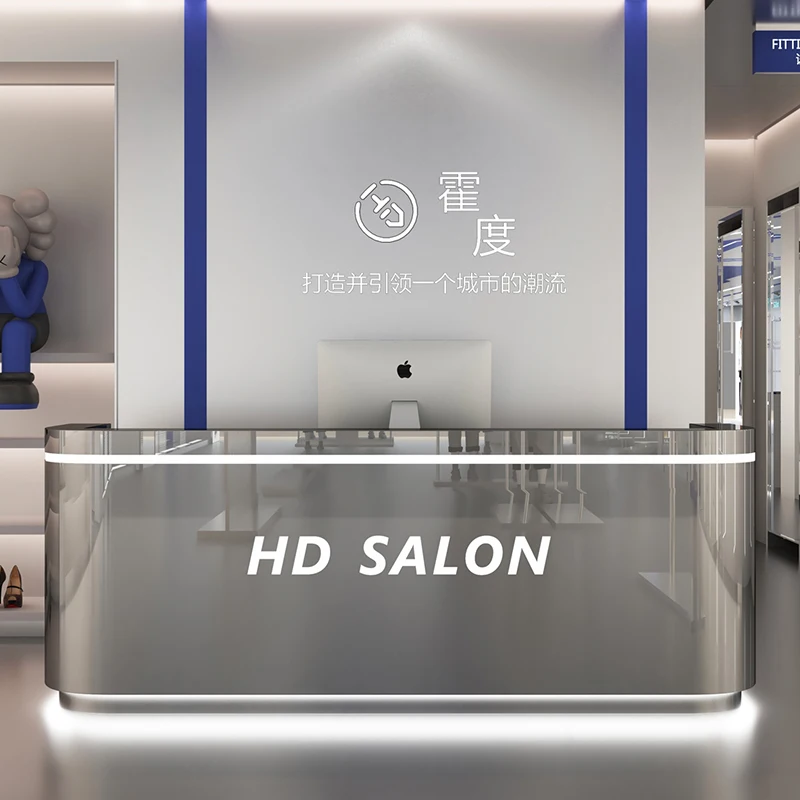 Cashier Modern Reception Desk Cash Beauty Counter Luxury Clinic Reception Desk Bar Mostrador Oficina Commercial Furniture