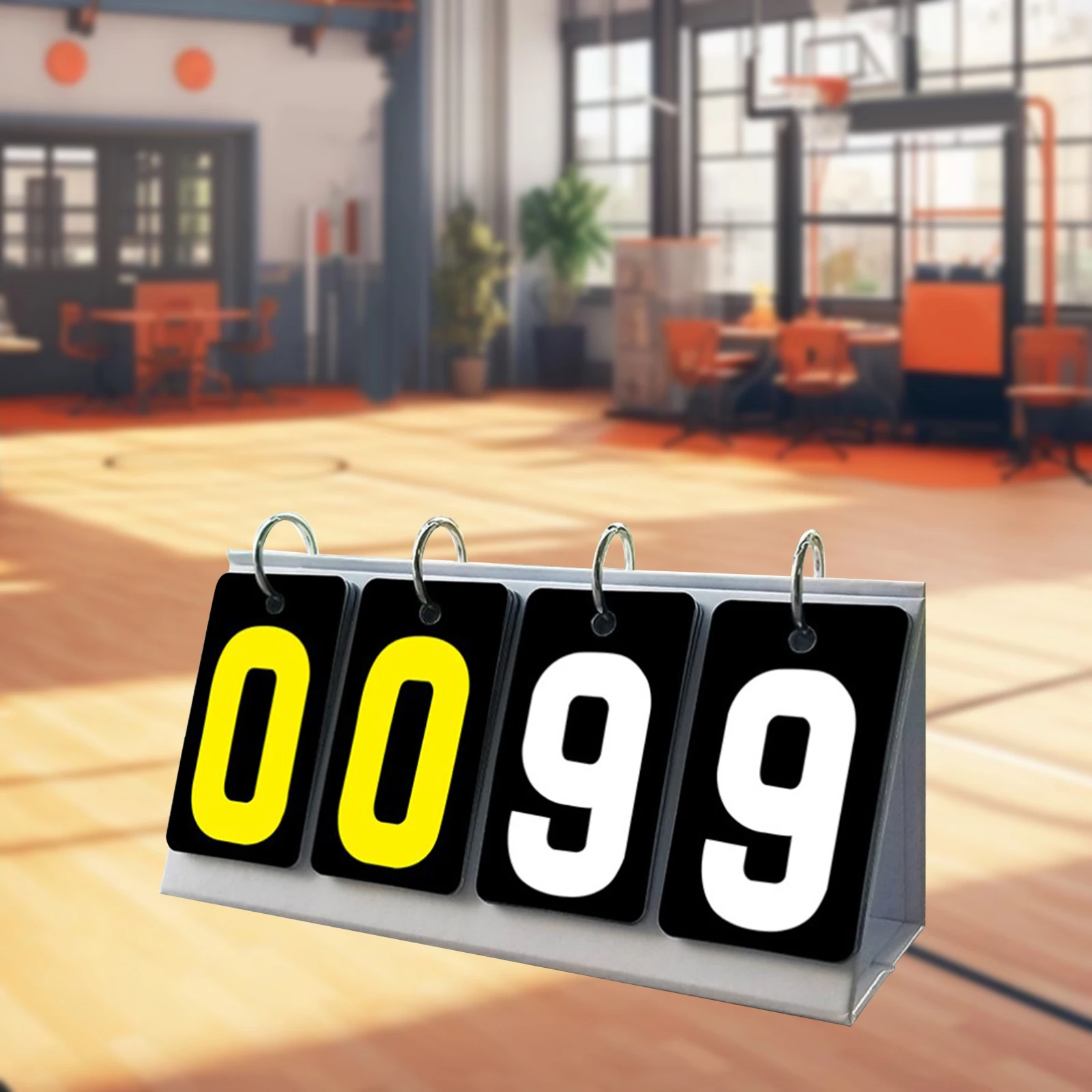4-Digit Scoreboard Basketball Football Volleyball Table Tennis Score Board Flipper Scorekeeper for Baseball Volleyball Sport sports scoreboard
