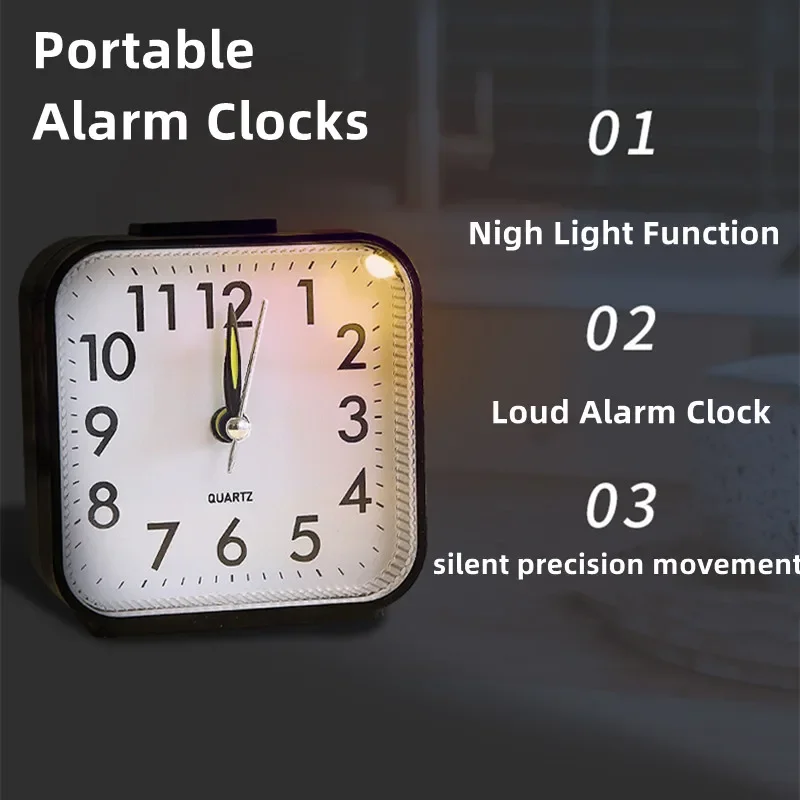 AnalogueSilentAlarmClocksSmallSilentNontickingAnalogQuartz