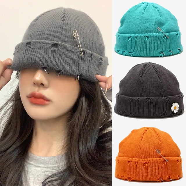 Mode Hip Hop Bonnet Tricot Chapeau Hommes Skullcap Femmes Hiver