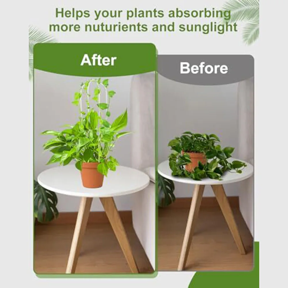 2PCS U-shaped Acrylic Plant Climbing Support Frame Indoor Flower Plant Vine Climbing Bracket Fixed Rod