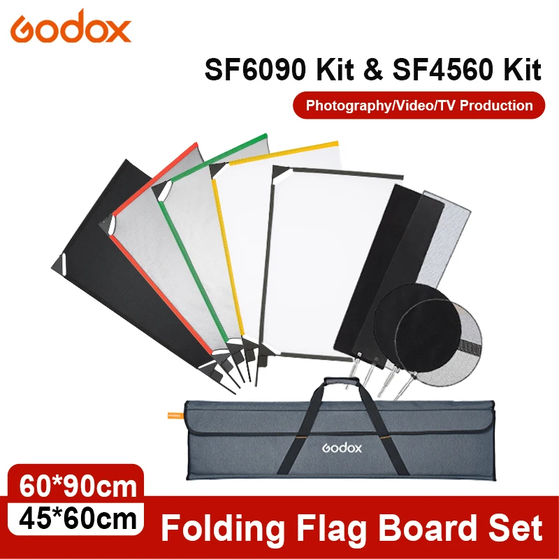 

Godox Reflector For Photography SF6090 SF4560 45*60CM 60*90CM Portable Frame Diffuser Reflector Soft Light-blocking