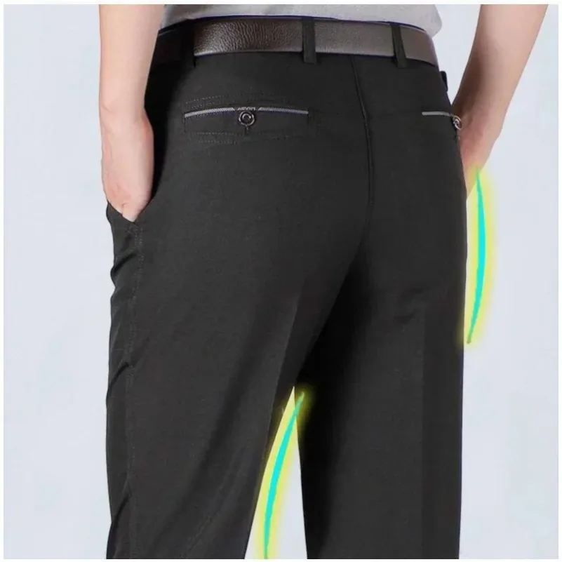 New Men's Autumn Thick Casual Suit Pants Classic Business Fashion Stretch Summer Thin Trousers Male Brand Clothes KOACUS 3