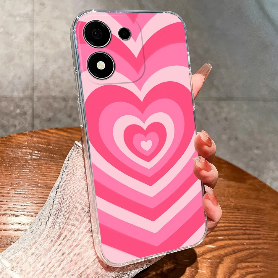 Sweet Lovely Girl Dustproof Transparent Phone Case – Creative Protective Cover