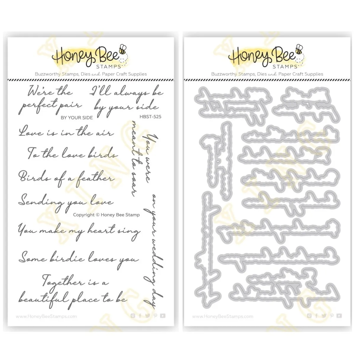 

By Your Side Metal Cutting Dies And Clear Stamps Template DIY Scrapbook Album Paper Card Decoration Embossing Craft Cut Dies