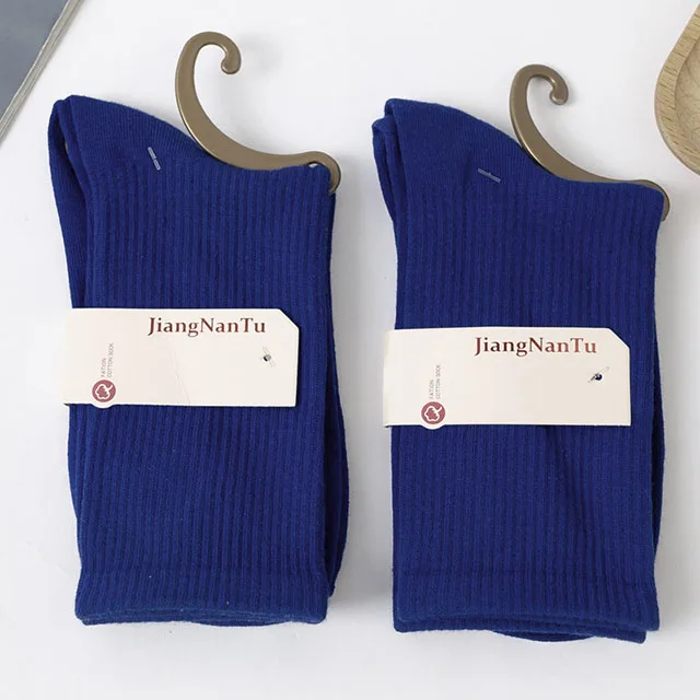 26 Solid Color Four Seasons Women's Socks Middle Tube Socks Candy Sock Cute Cartoon Girl Socks Pure Cotton Comfortable Home Sock 1 pair-002