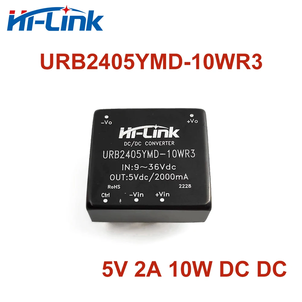 Power Supply Switching Power Supply Hi-Link Smart Home 5V 2A 10W URB2405YMD-10WR3 9-36Vdc DC-DC Power Supply Module HLK-10D2405