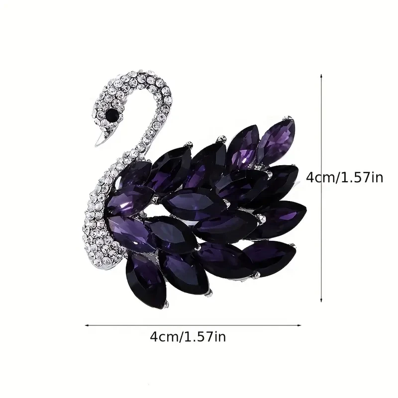 Spilla Cigno Per Donna In Lega - Elegante Gioiello Uccello, Accessorio Moda E Regalo