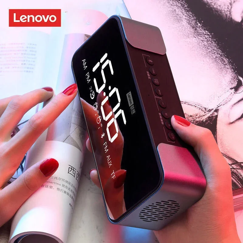 Lenovo L022 Bluetooth Speaker Super Heavy Subwoofer Cute Mini Speaker Dual Alarm Clock Function bluetooth speaker,computer speaker