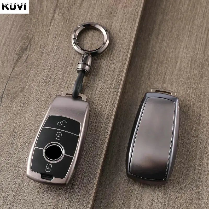 Black Leather Key Cover Case For Mercedes A/C/E/S/G/CLS/GLC/GLE – 2, 3, Or 4 Button