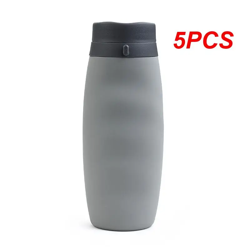

5PCS Cycling Bottle Outdoor Portable Silicone Folding Bottle Sports Drink Cup Reusable Creative Travel Water Bottle Bike
