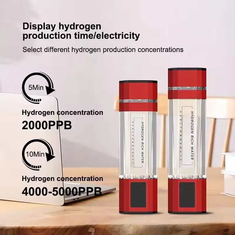 5000ppb Hydrogen Water Bottle 340ML Hydrogen-Rich Water Cup Water Generator Purifier H2 Concentrator Portable 2024 Gift 4