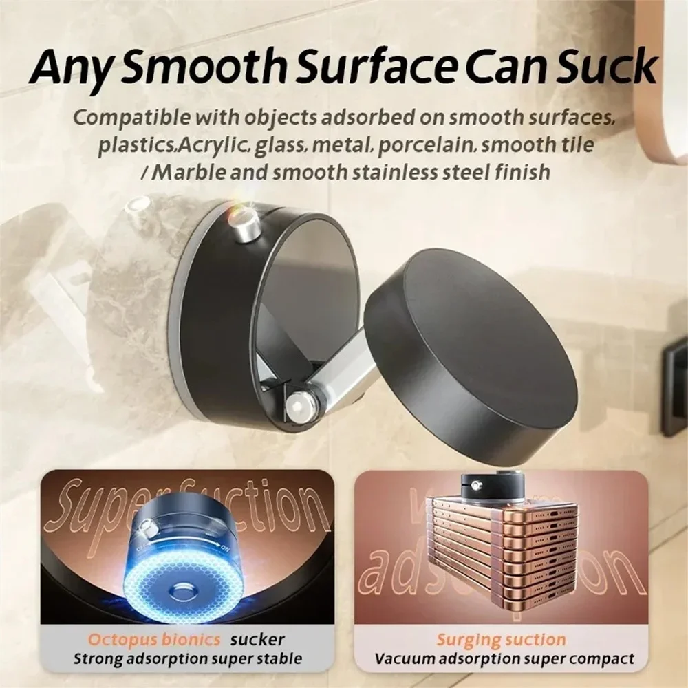 Foldable Mobile Phone Holder Vacuum Suction Cup Holder Magnetic Car Phone Holder For IPhone/ Android Phone Accessories