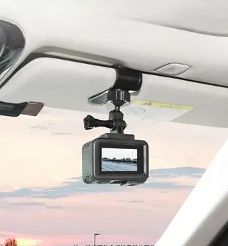 Supporto per Auto Gopro per Registrazione con Action Camera, Supporto per Visiera Parasole, Supporto POV per Go Pro, Insta360, DJI Osmo, AKASO