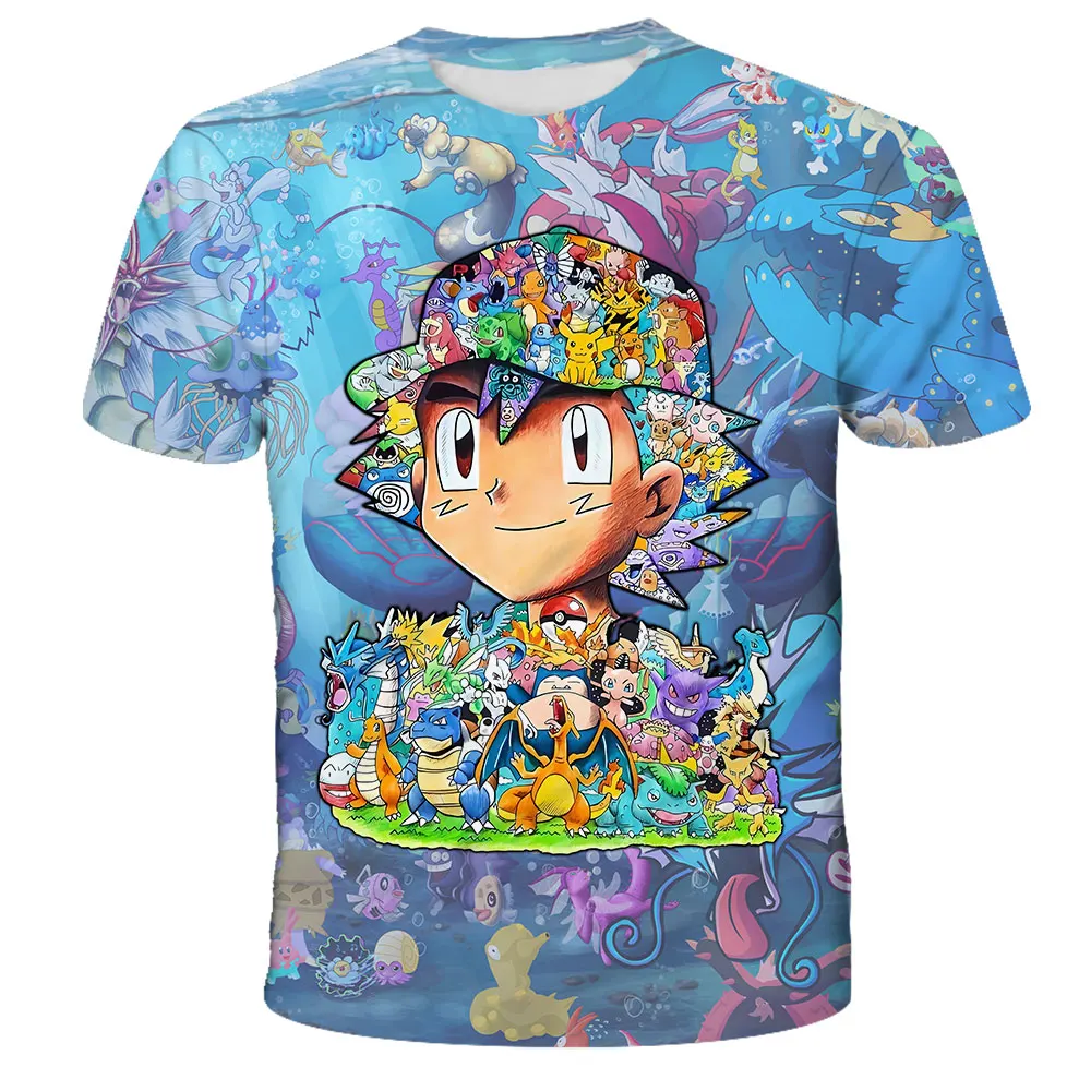 Pokemon T Shirt Cartoon Baby Kids Boys Girls Children Short Sleeves Summer Clothing Pikachu Cartoon Print Pok&eacute;mon Tee Children