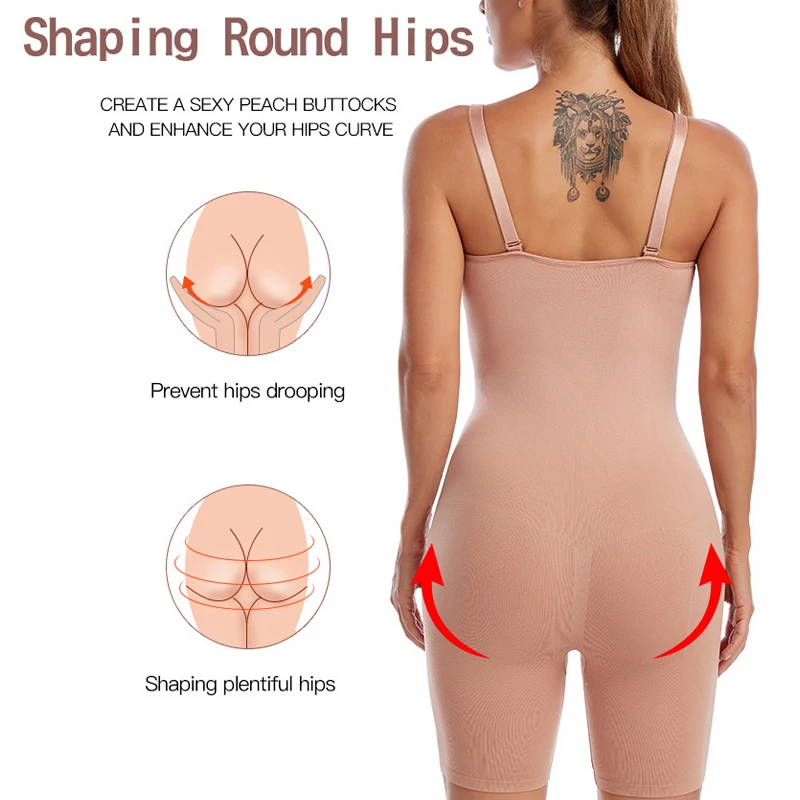 Seamless Shapewear Bodysuit for Women Tummy Control Body Shaper Butt Lifting Fajas Colombianas Slim Catsuit Body Shaper Underwea