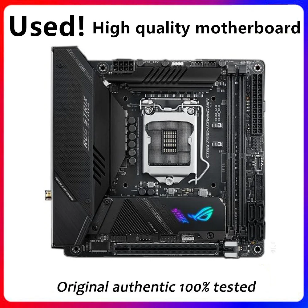 Per Asus Rog Strix Z590-I Gaming Wifi Desktop Originale Z590 Ddr4 Pci-E4.0 Scheda Madre Lga 1200 Supporto I9 11900K 10Th 11Th
