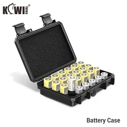 Waterproof 24 - Slot Battery Organizer and Storage Case (Black)