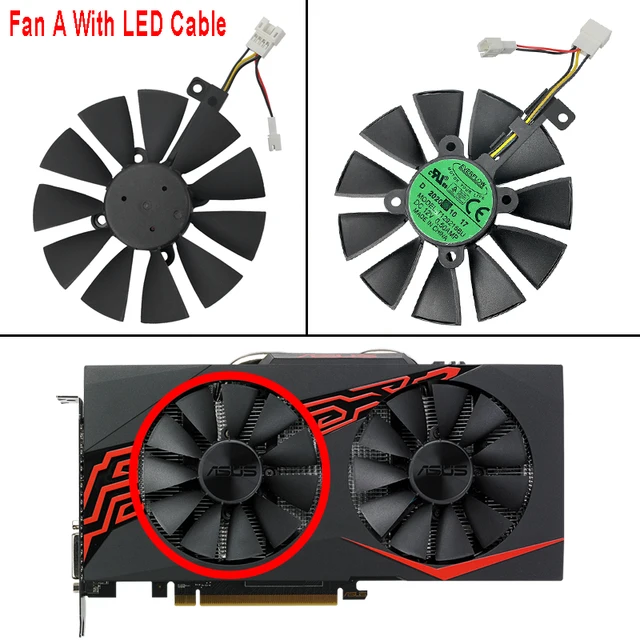 87MM RX570 GTX1060 GTX1070 GPU Fan ASUS Expedition Radeon RX 570 1060 1070 GDDR5 Cooling Graphics Fan - AliExpress