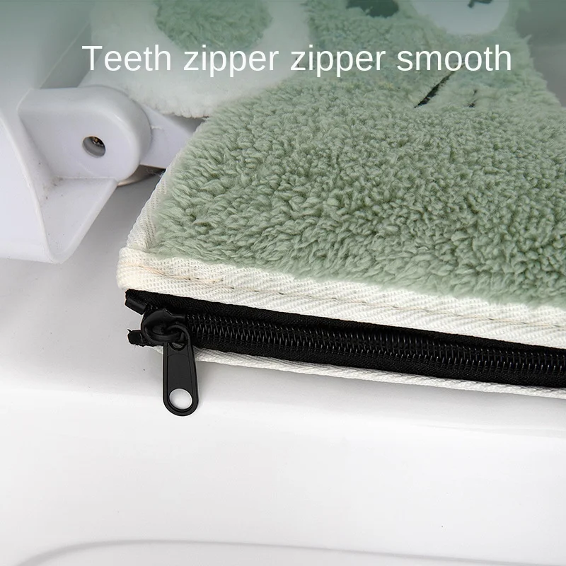 Home cute toilet seat cover warm winter closestool cushion WC Cape zipper Four Seasons universal soft toilet seat pad potty mats 4