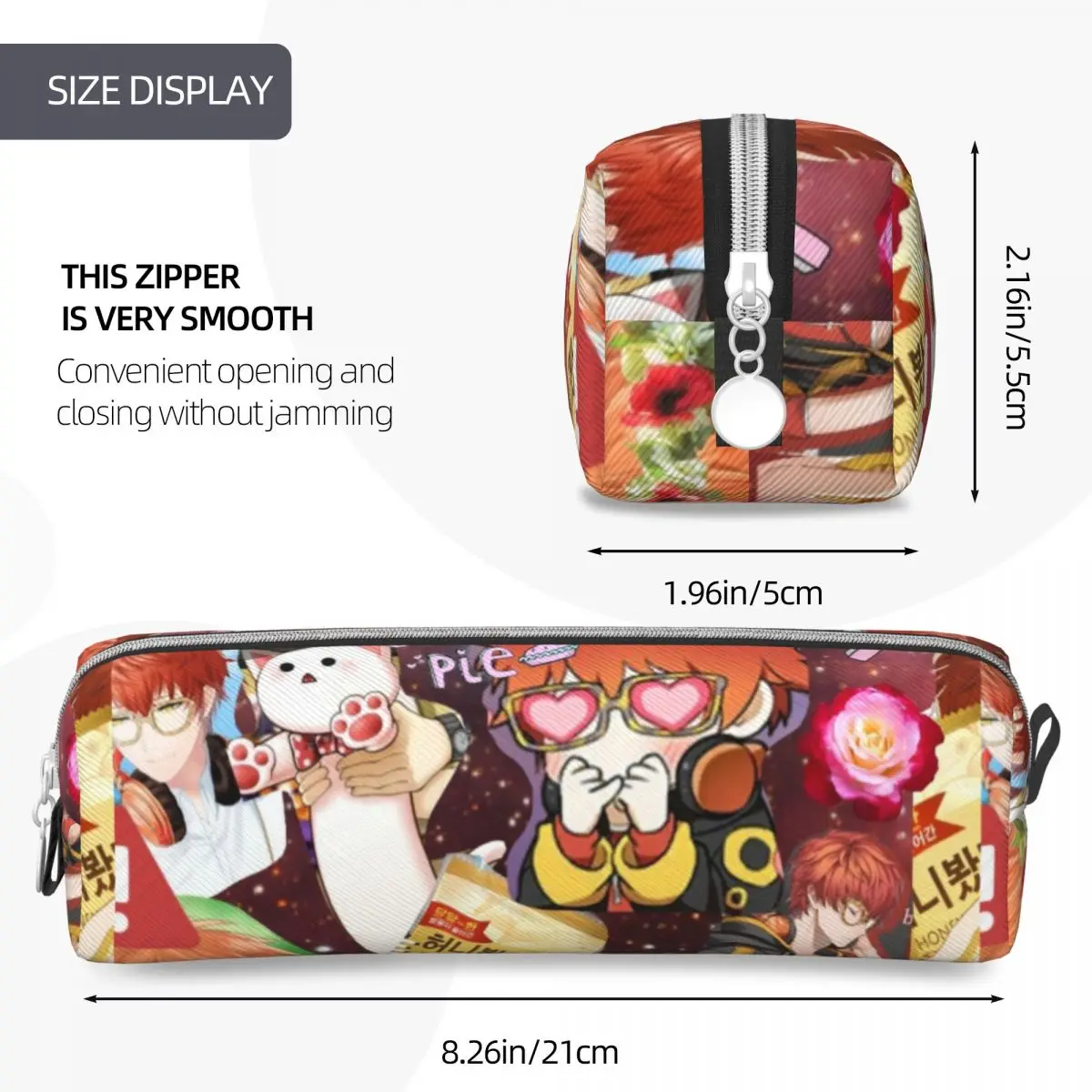Cute Mystic Messenger 707 Seven Pencil Cases Pencilcases Pen for Student Big Capacity Bag Students School Cosmetic Stationery