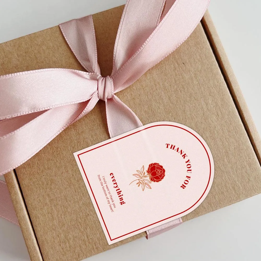 50pcs This Package Nice To Meet You Too Sticker Seal Label Thank You Small Business Handmade Merchandise Decoration Stickers