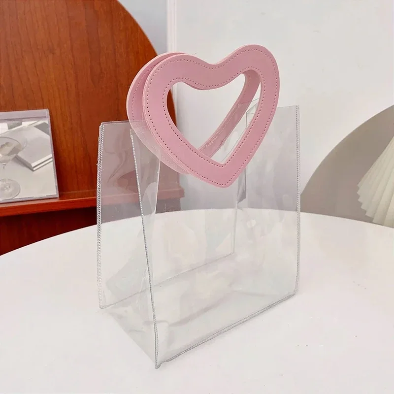 1–10PCS Transparent PVC Gift Bags Waterproof Candy Shopping Handbag with Love or Square... - SKU TPGB1849 - UGI Packaging