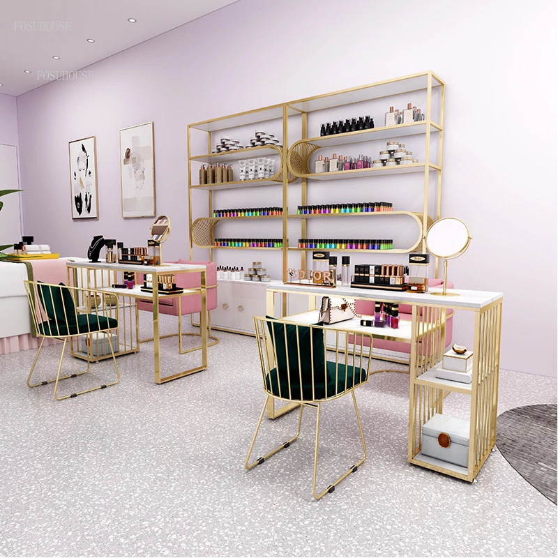 Double Nail Manicure Table Single Nail Tables Salon Furniture Double-layer Manicure Table Salon Shop Professional