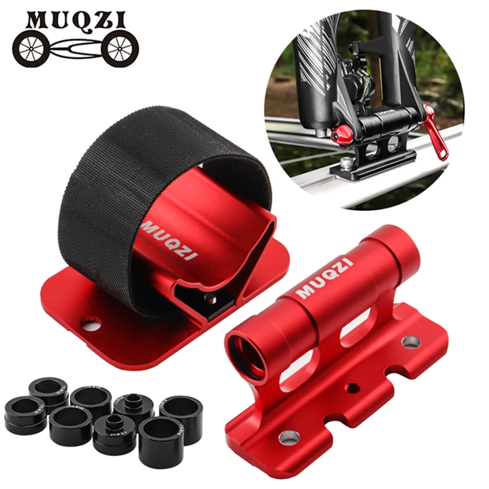 Aluminum Alloy Bicycle Holder Adapter Bracket Front Fork Rear Wheel Luggage Rack Fixed Quick Install Accessories